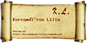 Korcsmáros Lilla névjegykártya